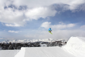 Image showing Jumping skier