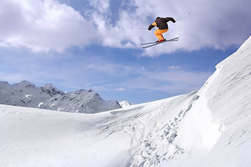 Image showing Jumping skier