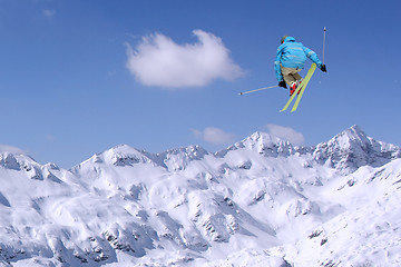 Image showing Jumping skier