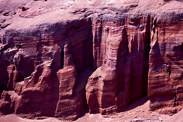 Image showing view from the mountain line in lanzarote africa  