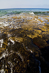 Image showing cloudy     isle foam rock spain landscape  stone sky   