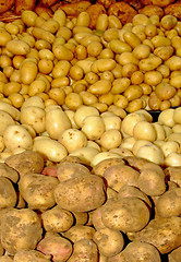 Image showing Four potatoes