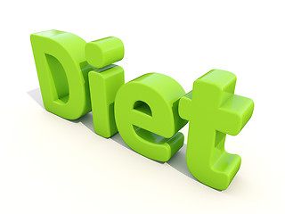 Image showing 3d word diet