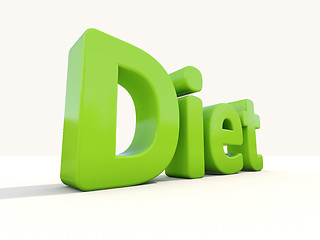 Image showing 3d word diet