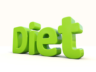 Image showing 3d word diet