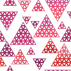 Image showing Retro pattern of geometric shapes