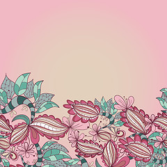 Image showing abstract floral hand-drawn background of flower