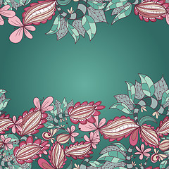 Image showing abstract floral hand-drawn background of flower