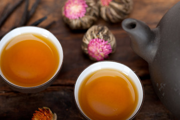 Image showing Chinese style herbal floral tea