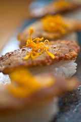 Image showing Japanese style sushi fried goose liver