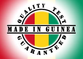 Image showing Quality test guaranteed stamp 