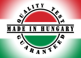 Image showing Quality test guaranteed stamp 