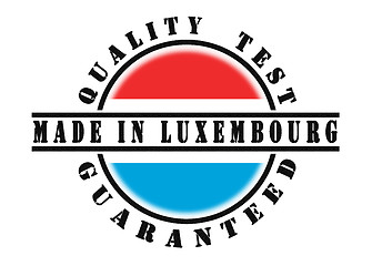 Image showing Quality test guaranteed stamp 