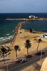 Image showing panoramas monastir tunisia the  castle    slot   mediterranean s