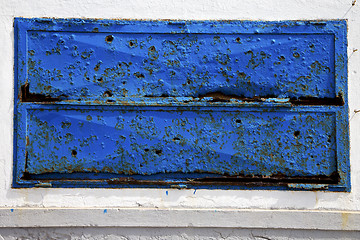 Image showing lanzarote abstract  blue window   white spain