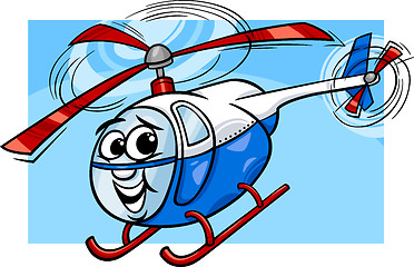 Image showing helicopter or chopper cartoon illustration