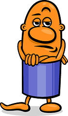 Image showing skeptical guy cartoon illustration