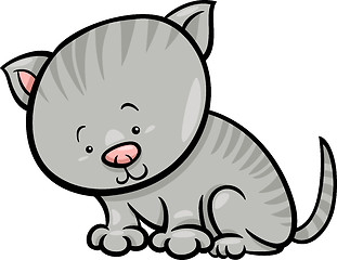 Image showing cute kitten cartoon illustration