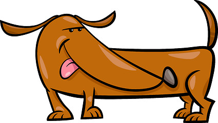 Image showing cute dachshund dog cartoon