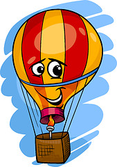 Image showing hot air balloon cartoon illustration