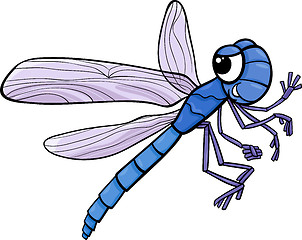 Image showing dragonfly insect cartoon illustration