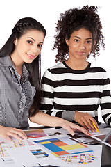 Image showing Young Architect Woman at Work