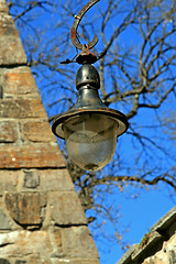 Image showing Old lamp post in fortress