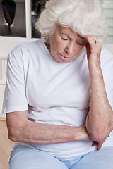 Image showing Senior Woman having Headache