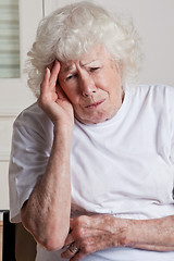 Image showing Senior Woman having Headache