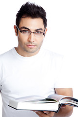 Image showing Confident Young Man with Book