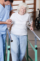 Image showing Doctor helping Patient