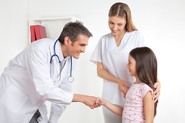 Image showing Doctor Congratulate Patient