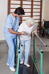 Image showing Doctor helping Patient