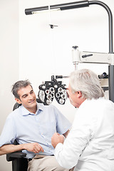 Image showing Optometrist doing Sight Testing