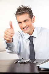 Image showing Businessman Showing Thumb Up