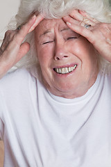 Image showing Senior Woman having Headache