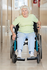 Image showing Senior Woman Sitting In a Wheel Chair