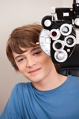 Image showing Male Patient Having Eyes Test