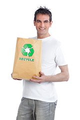 Image showing Man Holding Shopping Paper Bag