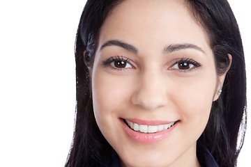 Image showing Happy Young Woman Face