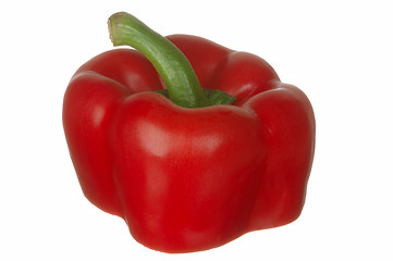 Image showing Red sweet pepper, sliced. (with clipping path)