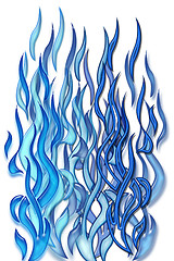 Image showing Blue flames