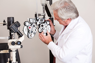 Image showing Doctor in Ophthalmology Clinic