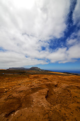 Image showing africa  view  the mountain line   lanzarote spain 