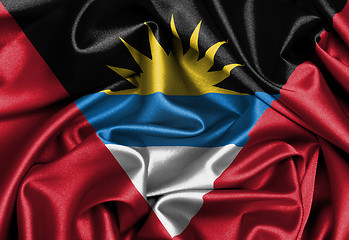 Image showing Satin flag, three dimensional render