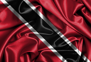 Image showing Satin flag, three dimensional render