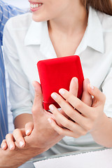 Image showing Couple Holding Jewlery Box