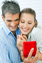 Image showing Man Proposing Happy Woman