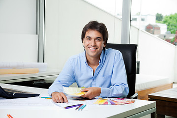 Image showing Male Interior Designer At Work