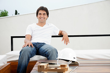 Image showing Relaxed Young Male Architect